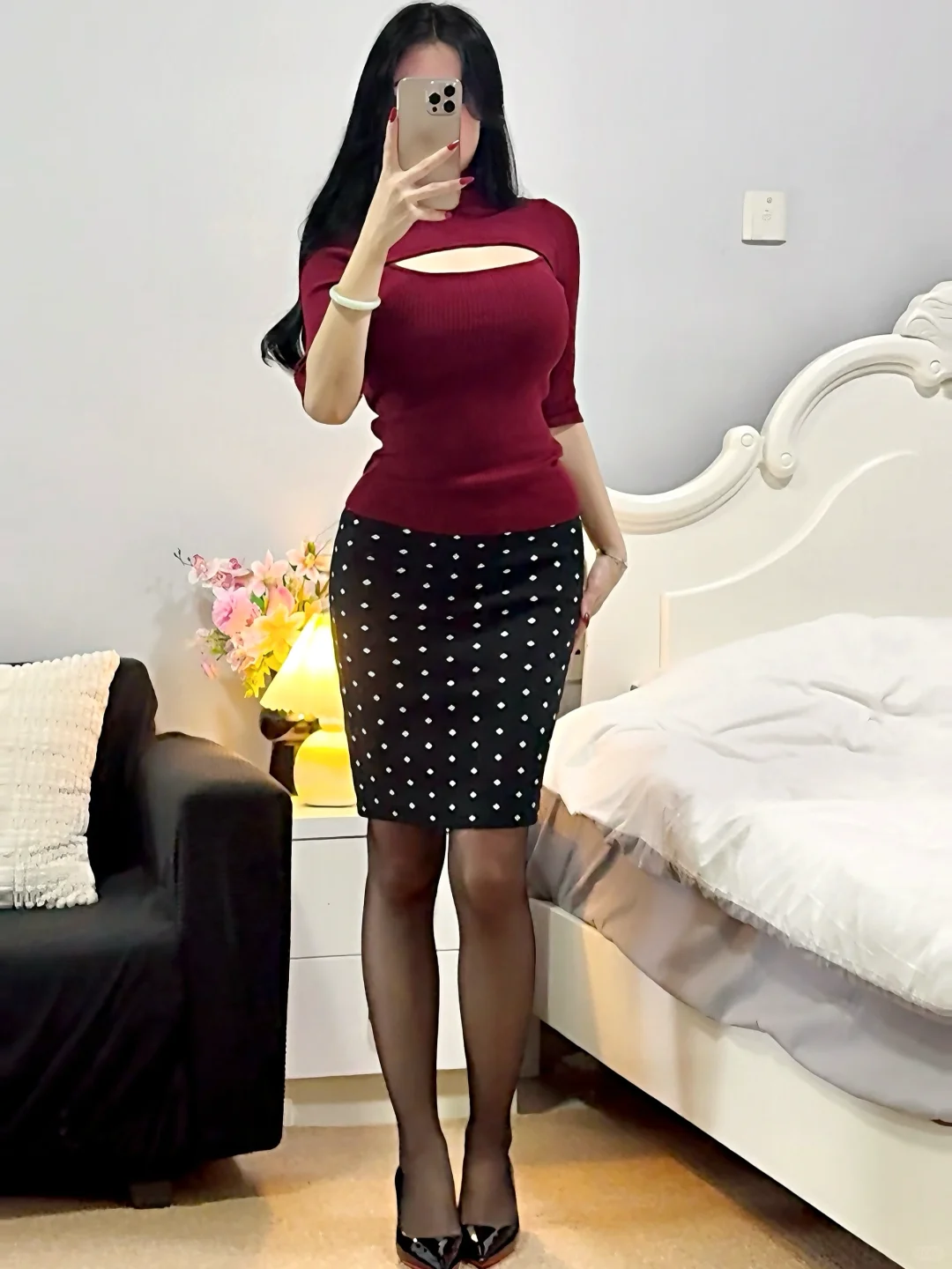 左滑｜看我穿古早小妈套装