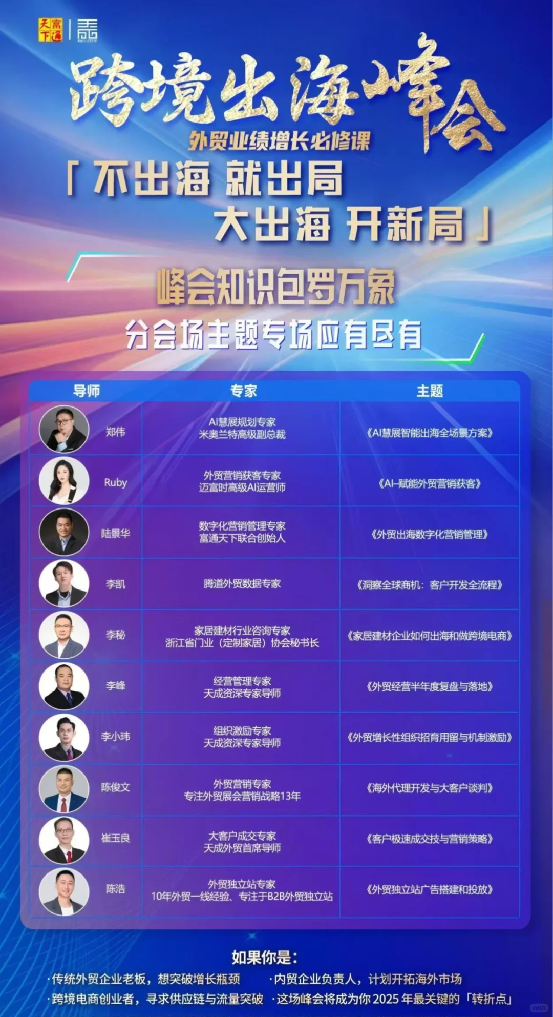 6.28-30号上海跨境出海峰会！快来找我报名！