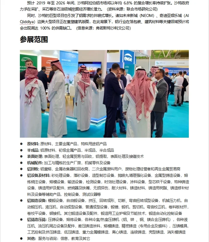 沙特工业系列展-铝业展
