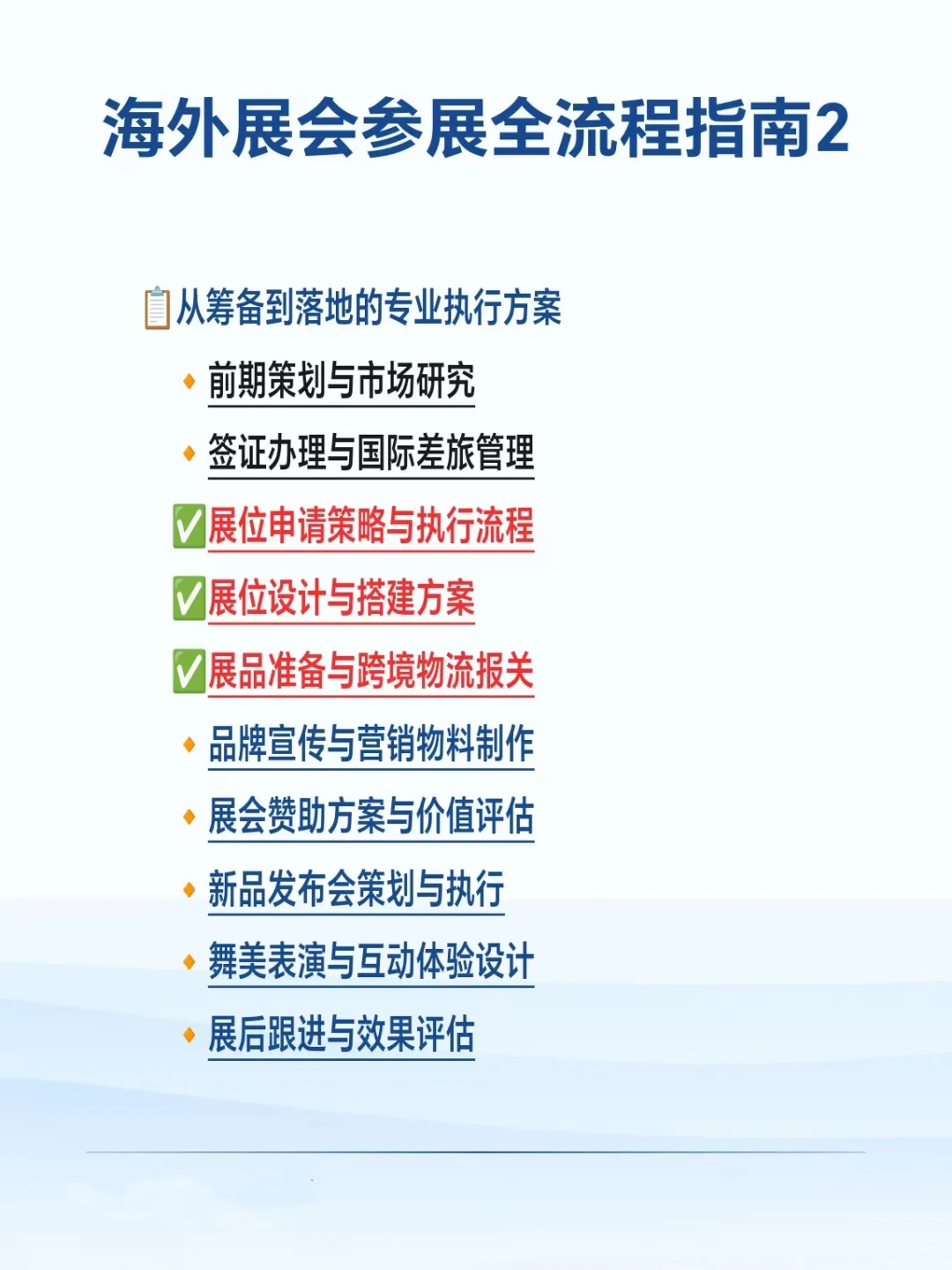 海外参展全流程指南|从筹备到落地方案2