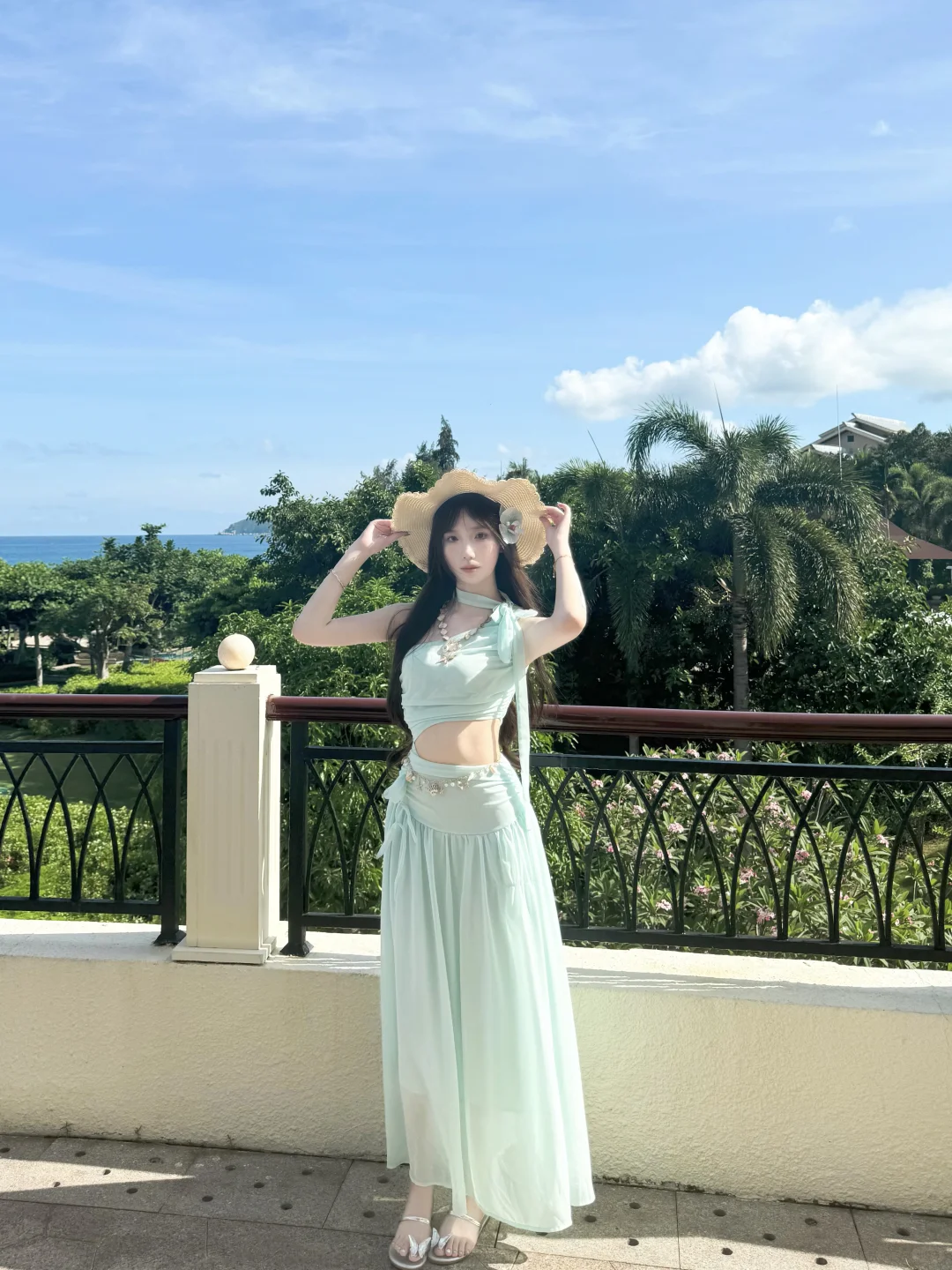 海边度假ootd?‍♀️薄荷味的夏天
