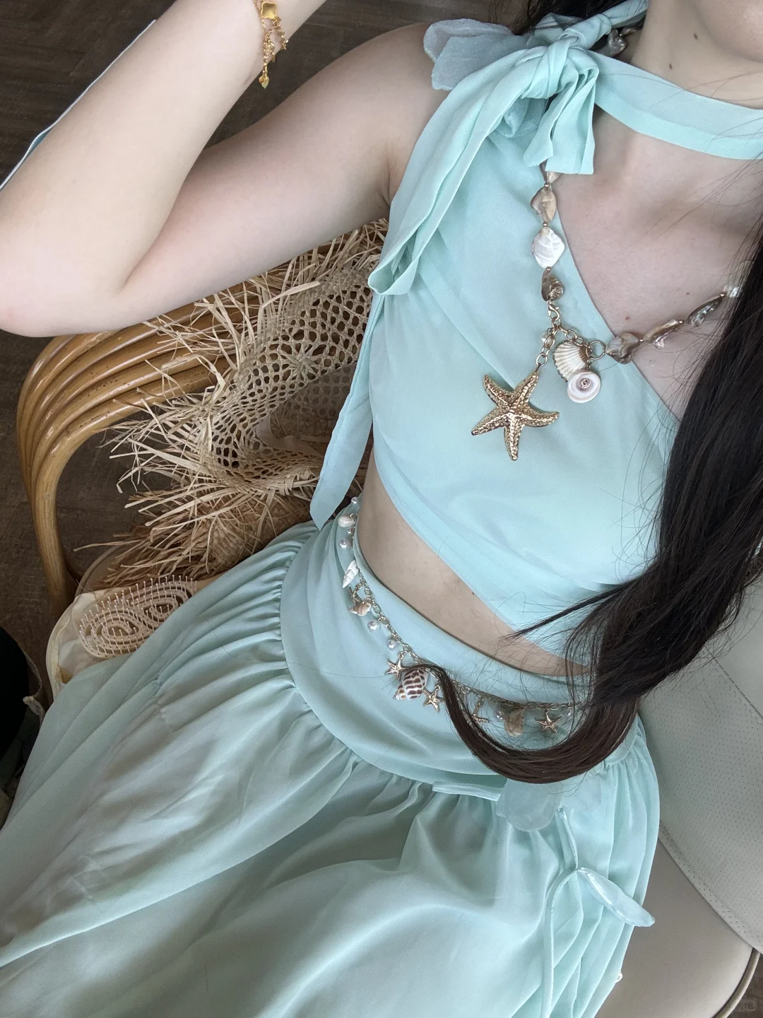 海边度假ootd?‍♀️薄荷味的夏天