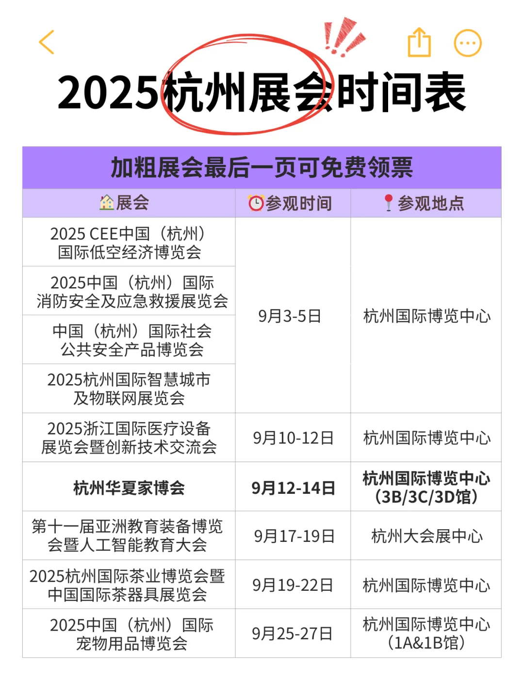2025杭州下半年展会预告排期表