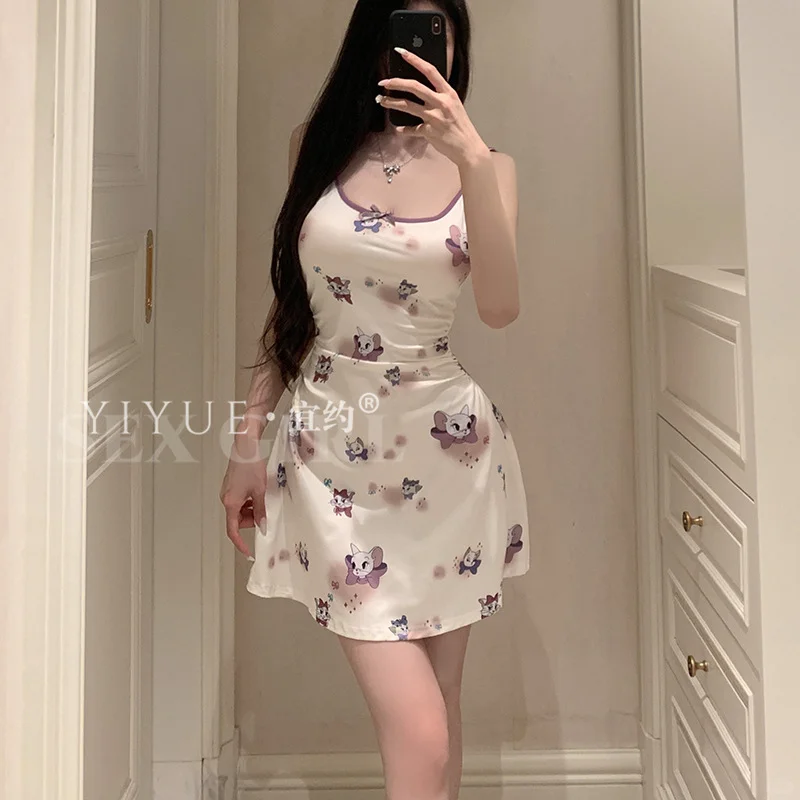 ❄️【辣妹必备】性感纯欲风吊带睡裙