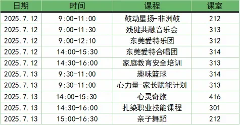 东莞周末免费活动（7月12日-13日）