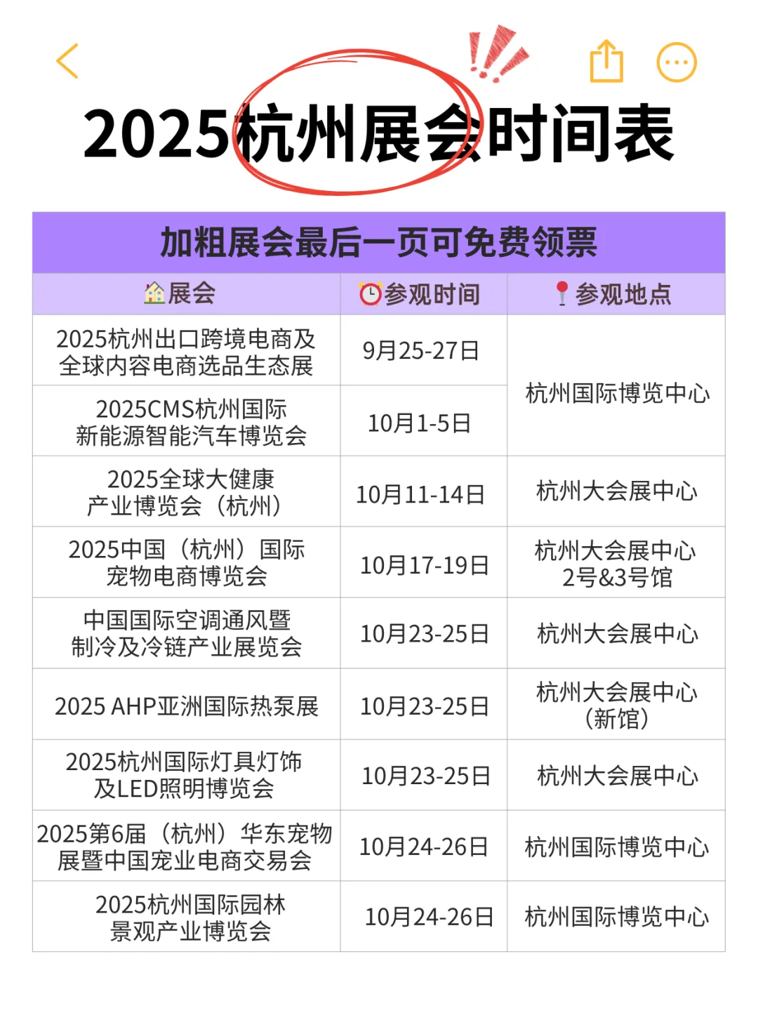 2025杭州下半年展会预告排期表