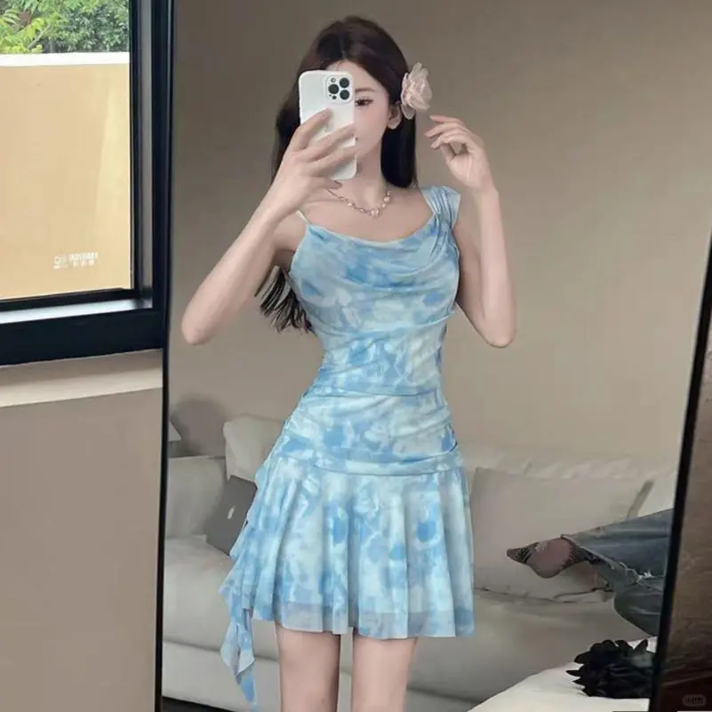 夏日必备！高颜值印花吊带泳衣分享?