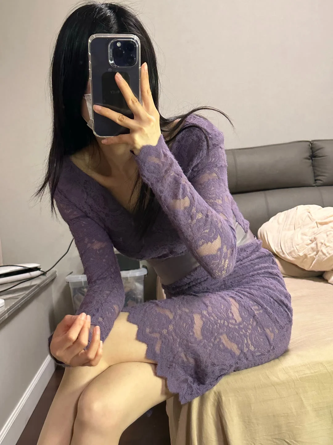紫色连衣裙最有韵味