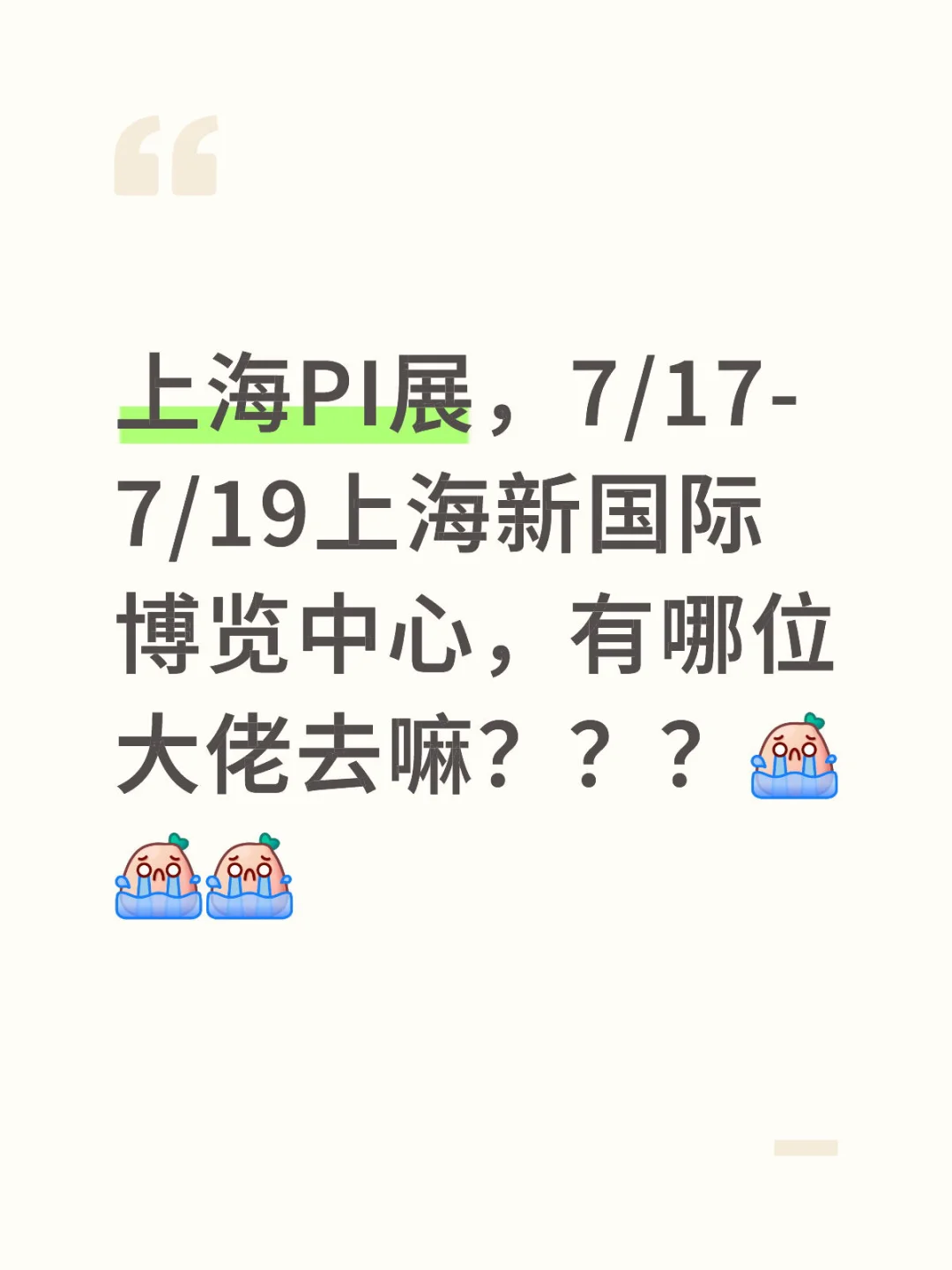 求助上海PI展