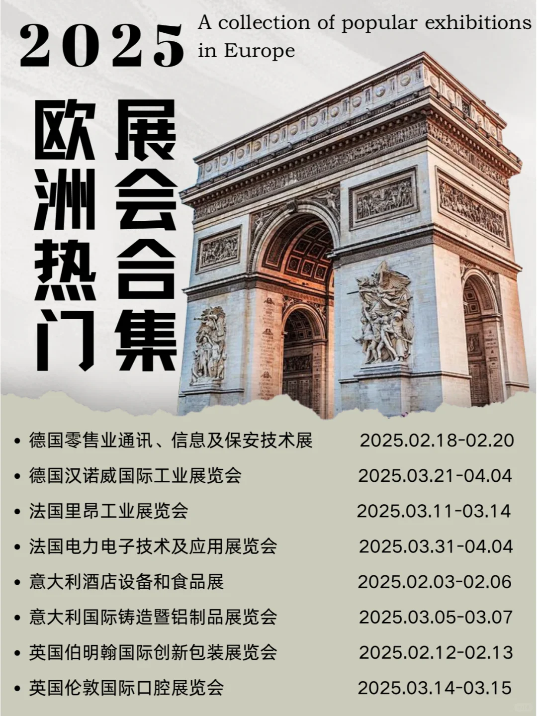 展会合集 ┃ 2025欧洲热门展会合集