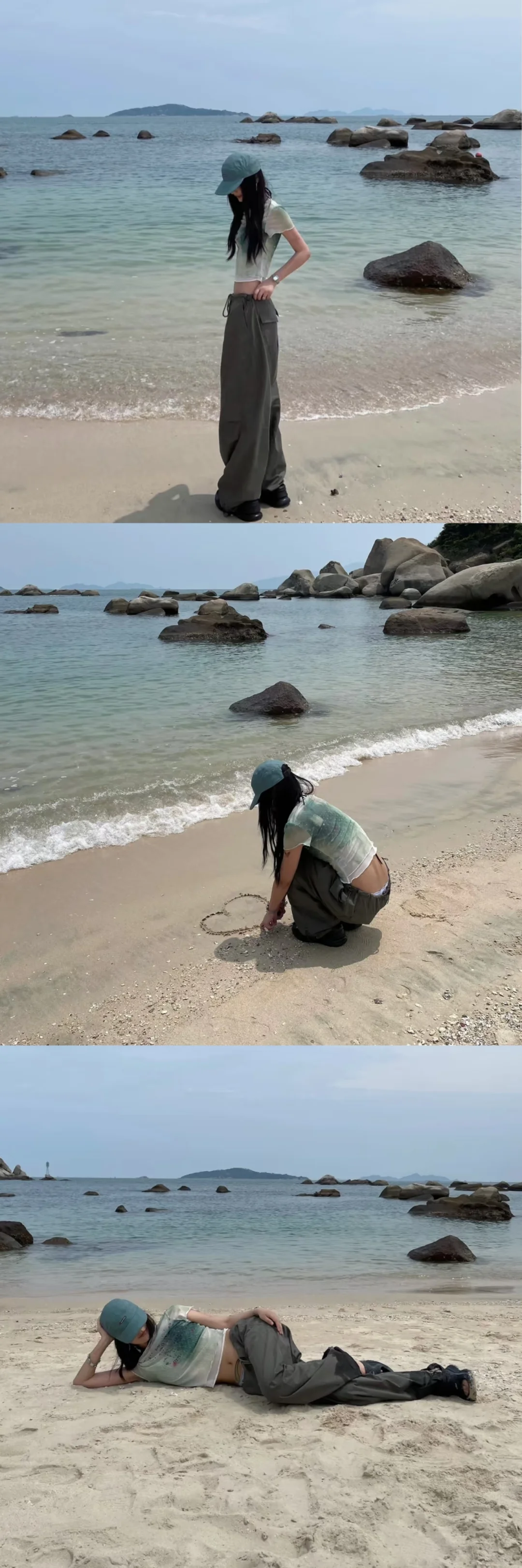 存一些i人海边简单出片儿的拍照姿势！