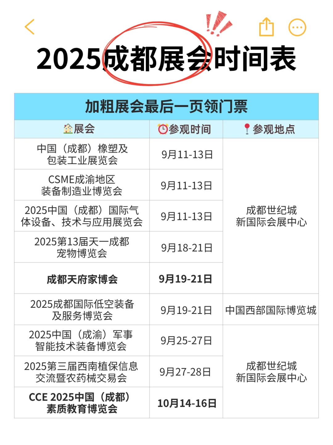 【最新版】2025成都展会排期时间表