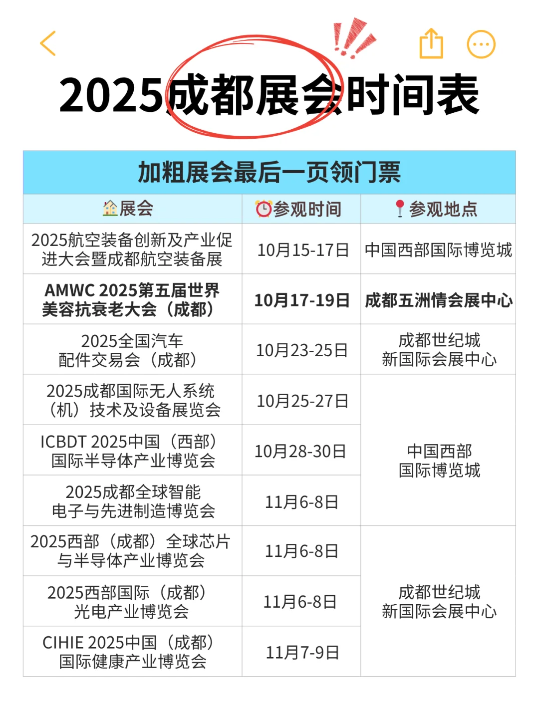【最新版】2025成都展会排期时间表