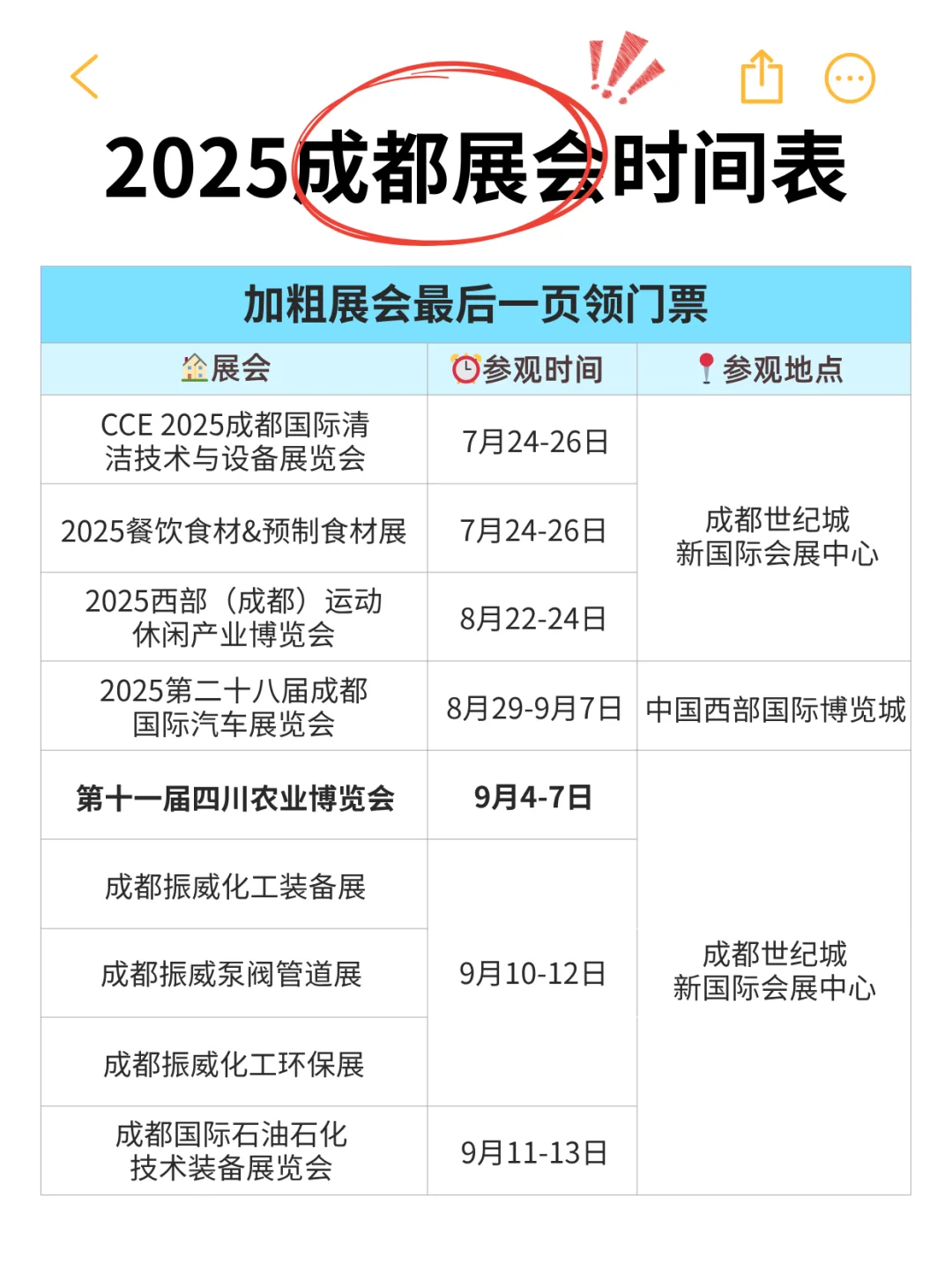 【最新版】2025成都展会排期时间表