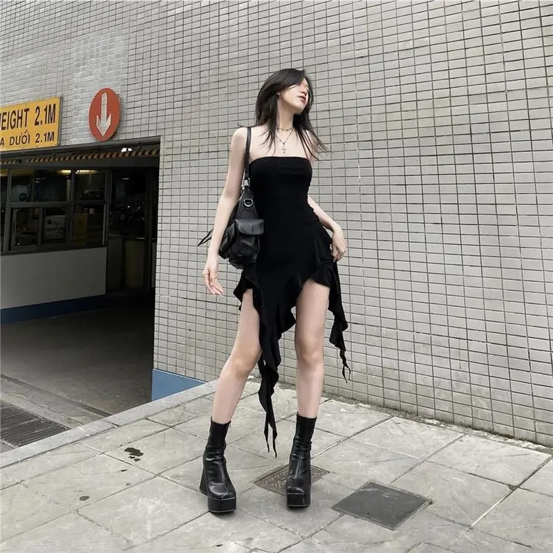 Sisjuly上新！高街甜酷辣妹流苏连衣⚡️
