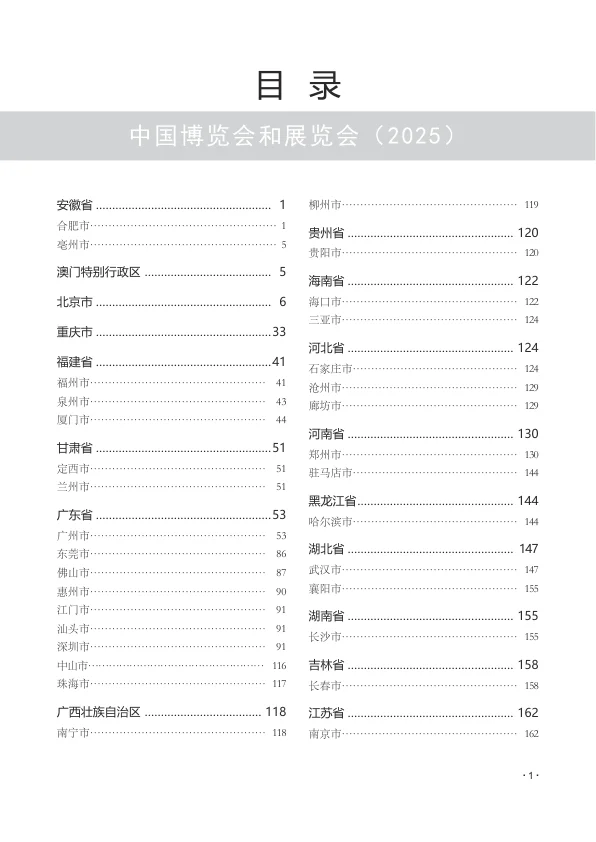2025 年中国博览会和展览会信息报告