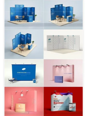 博览会展会展厅展位展馆/样机PSD效果图展示