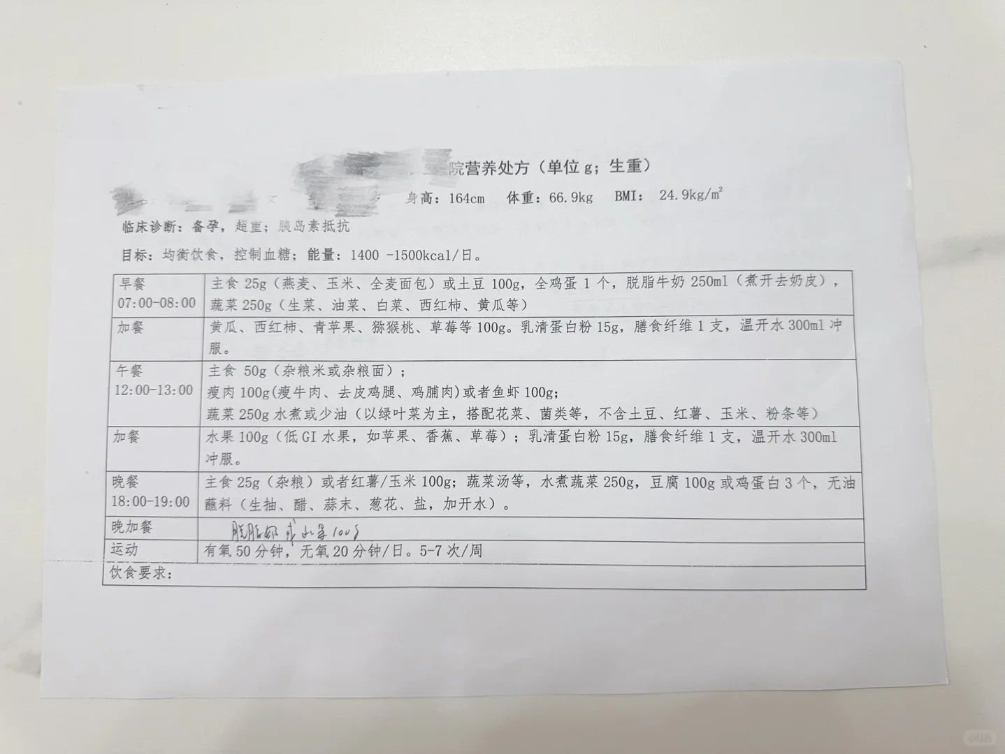 当我确诊胰岛素抵抗和糖前期后我挂了营养科