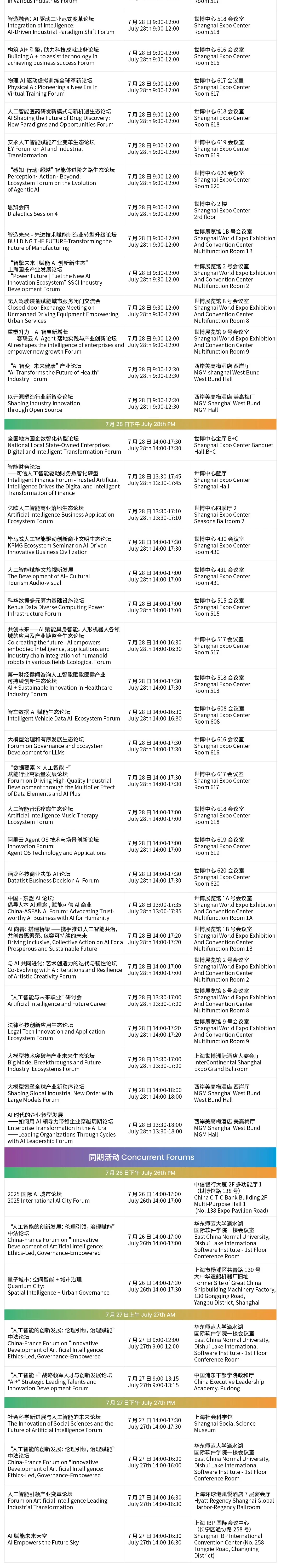 建议收藏：WAIC2025日程表！p7有?