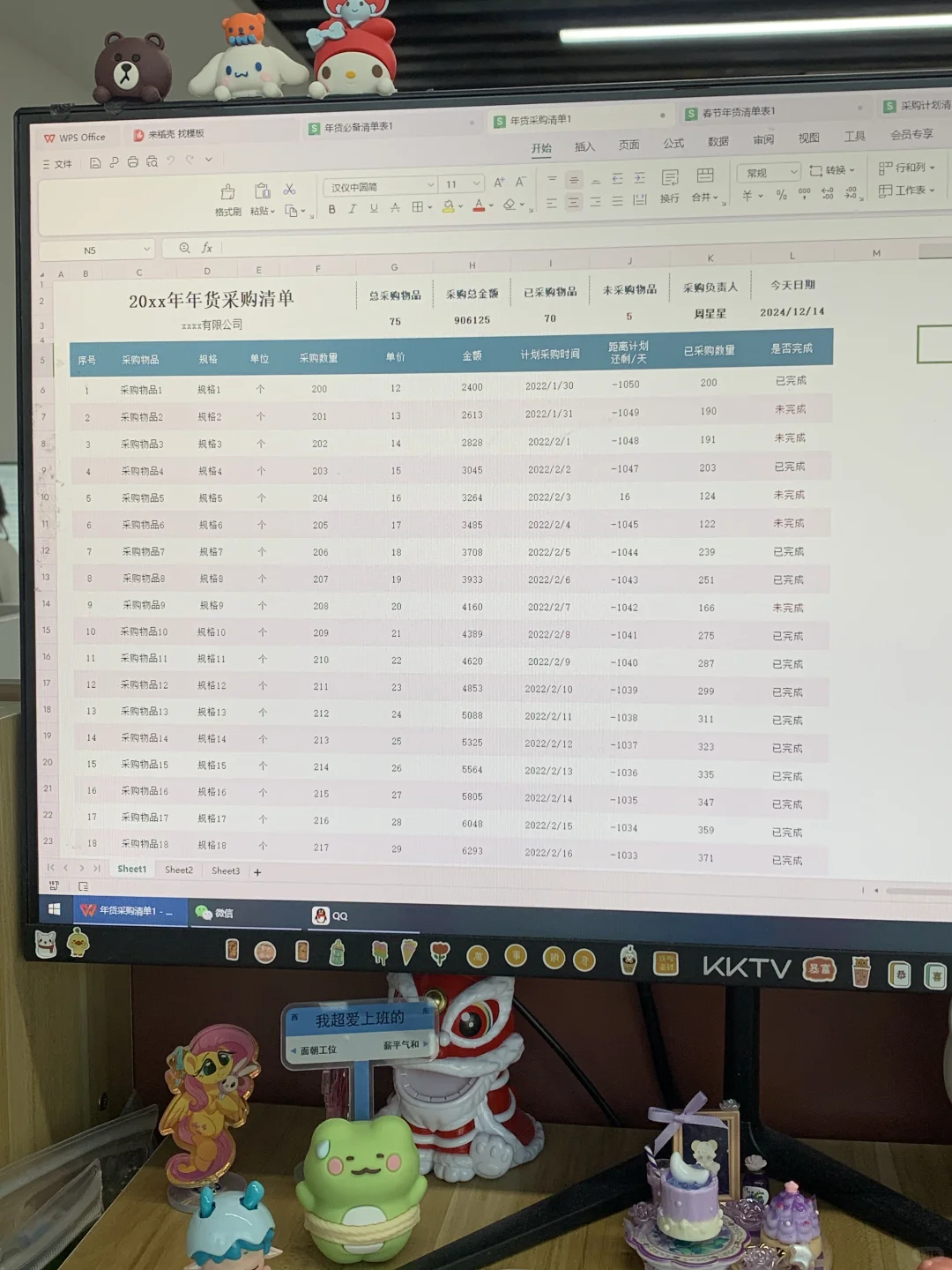 不知道年会采购清单怎么做的可以参考一下了