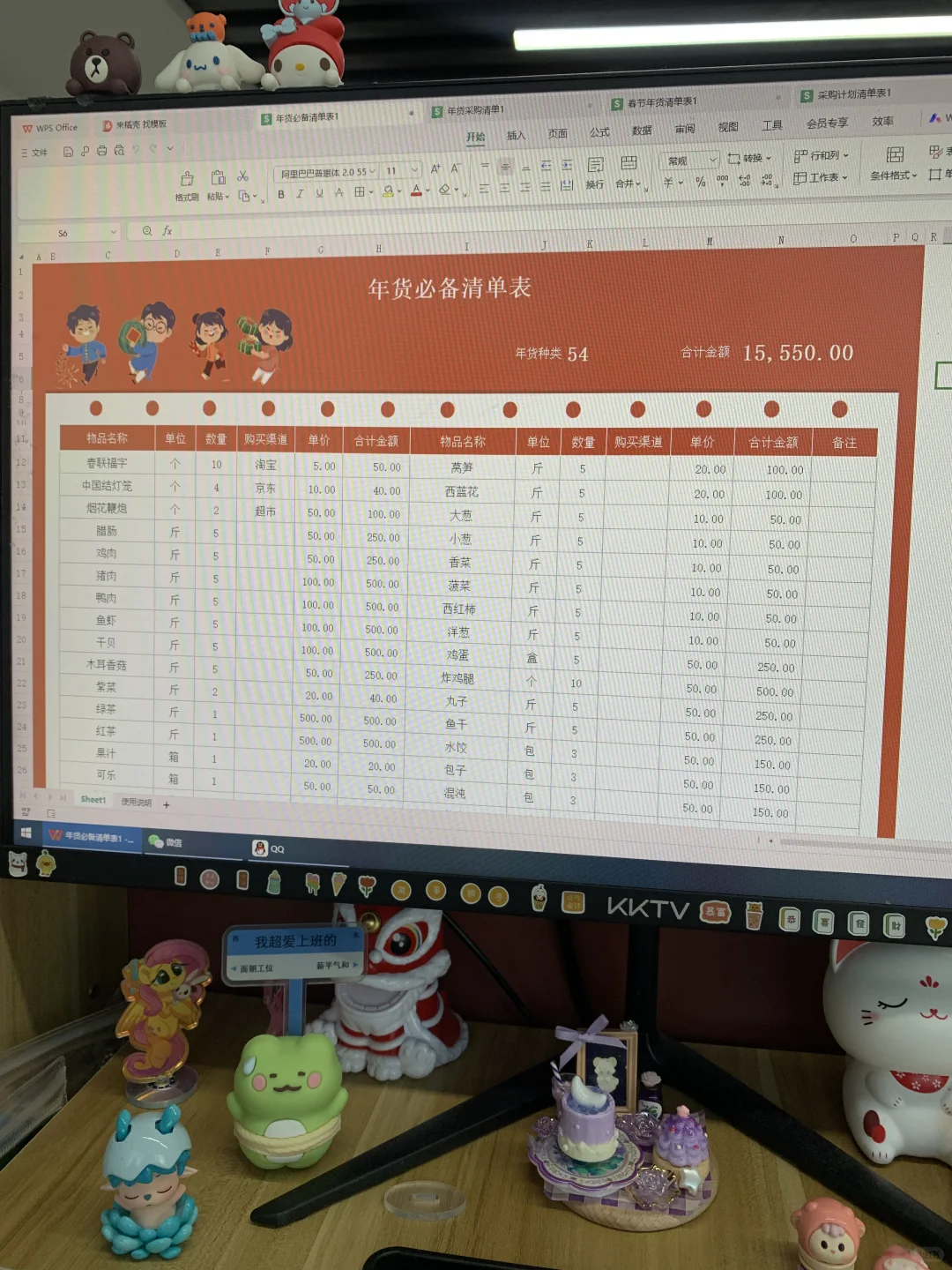 不知道年会采购清单怎么做的可以参考一下了