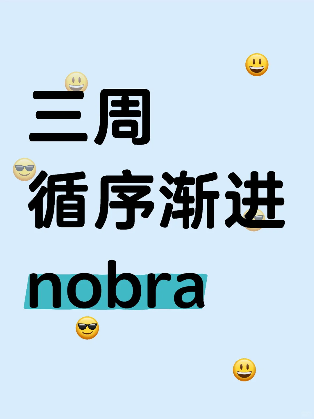 nobra循序渐进经验分享