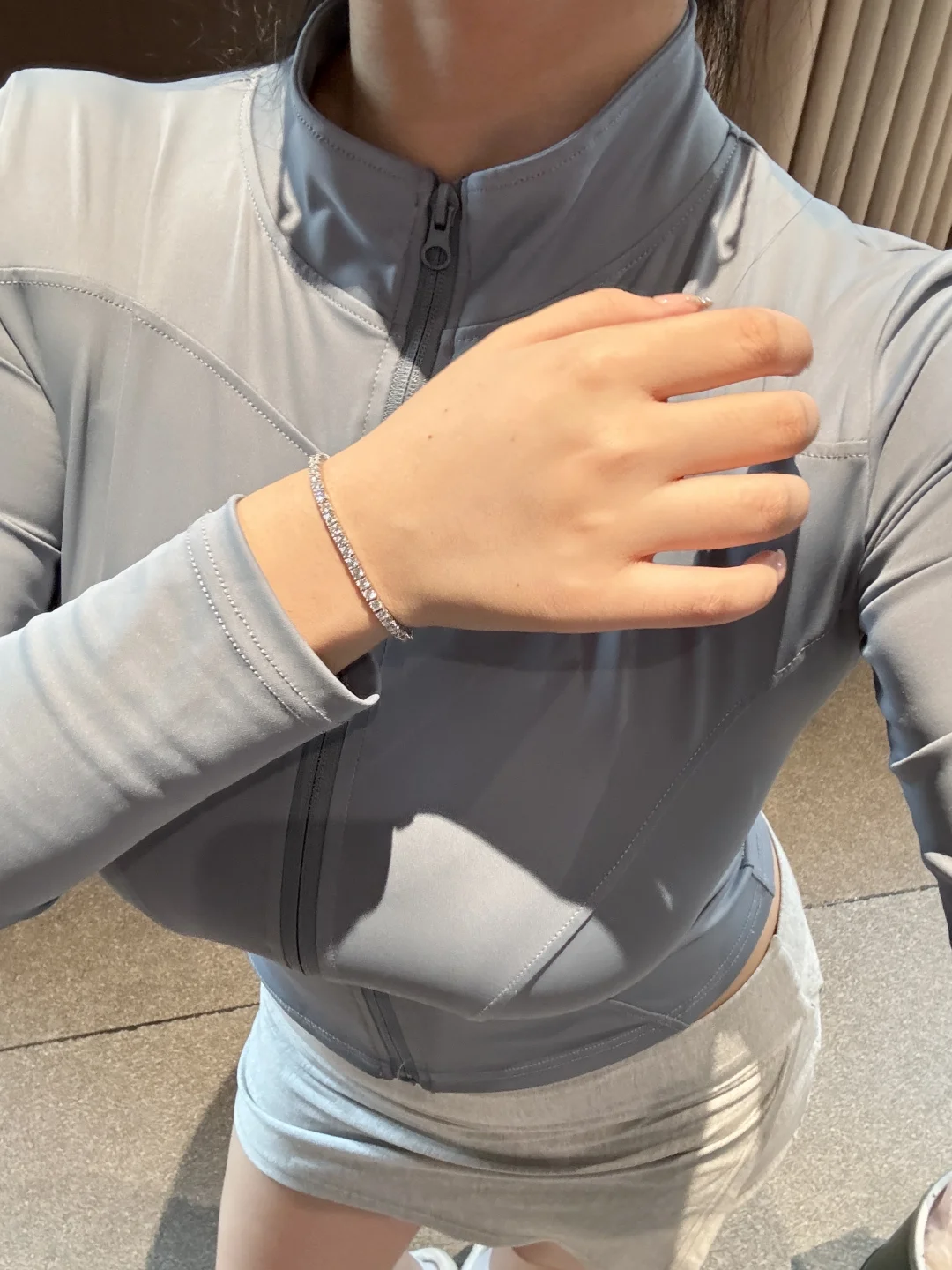 140斤穿淡蓝色瑜伽服怎么了？自信是显瘦神器