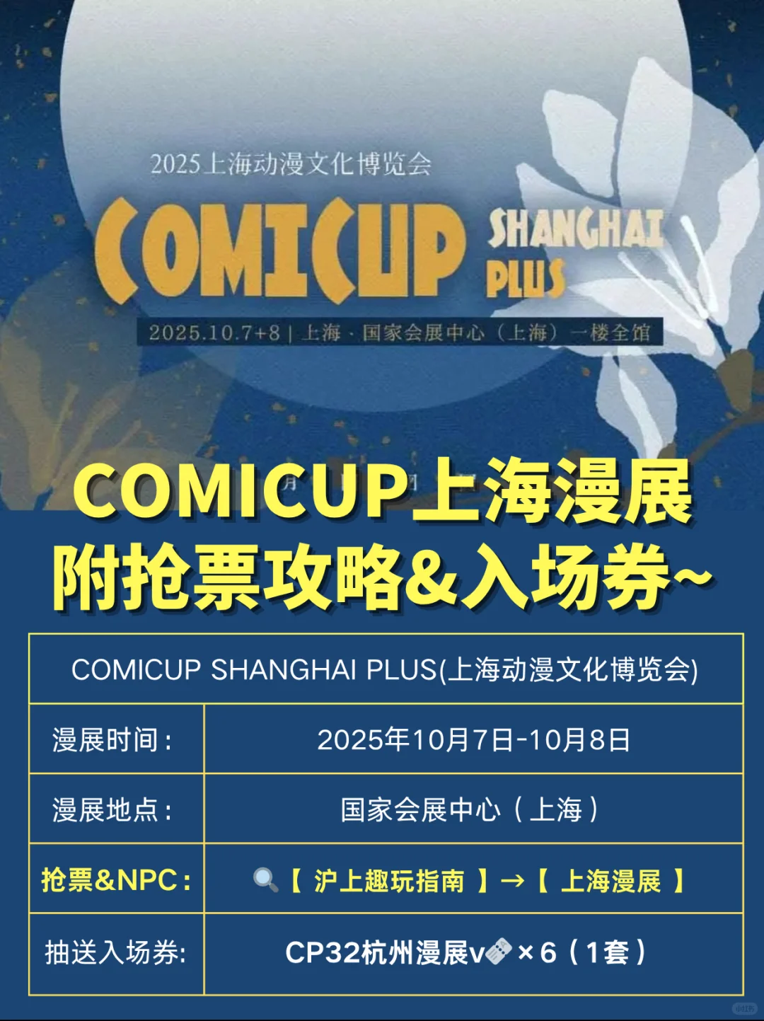 上海COMICUP定档?附漫展攻略