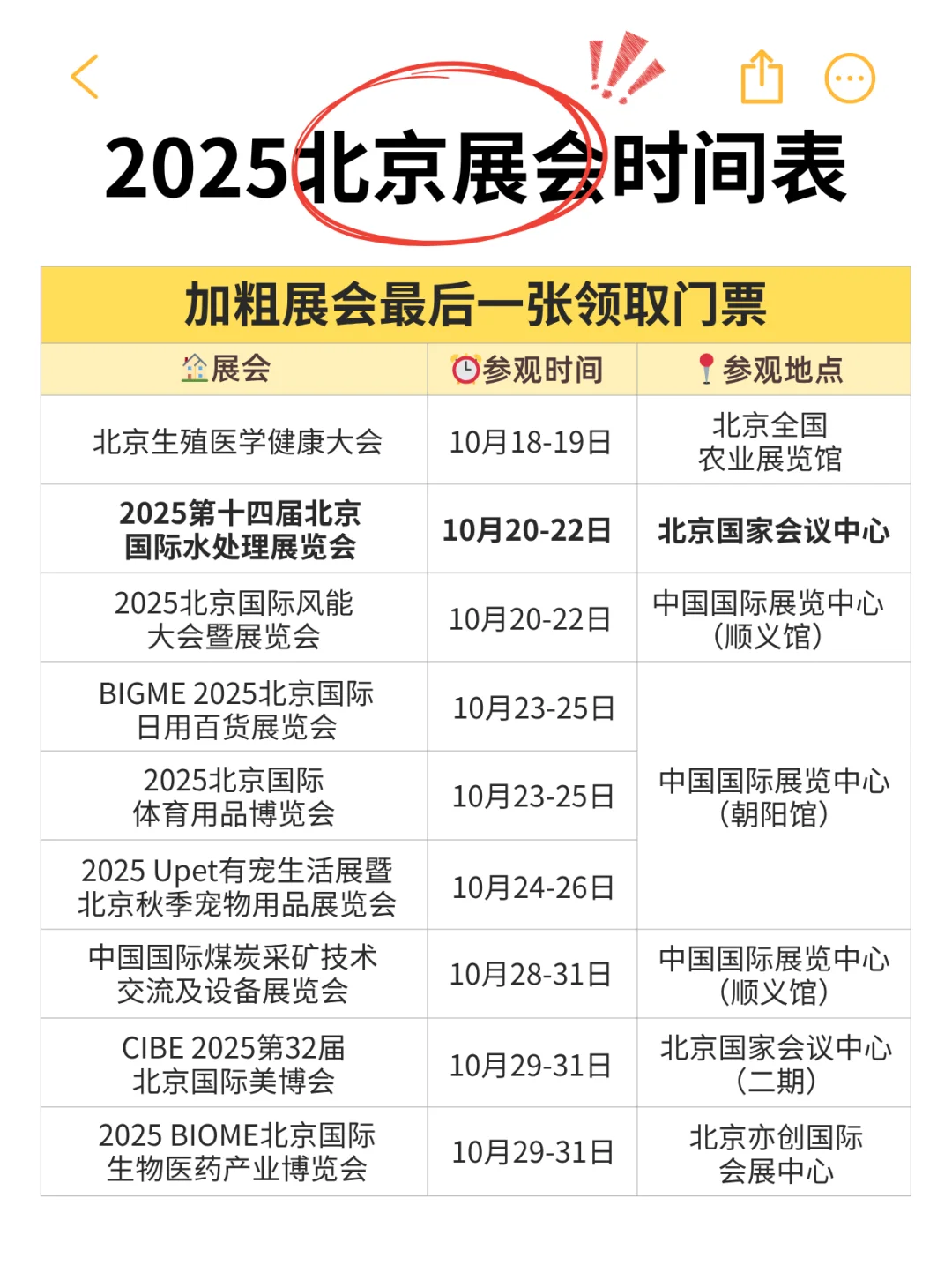 【最新版】2025下半年北京展会排期表