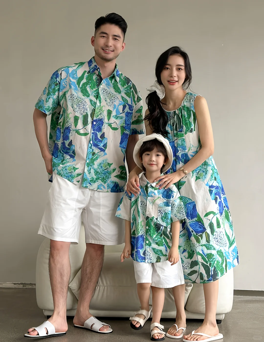 亲子OOTD｜一家三口的度假穿搭太好看了叭❗