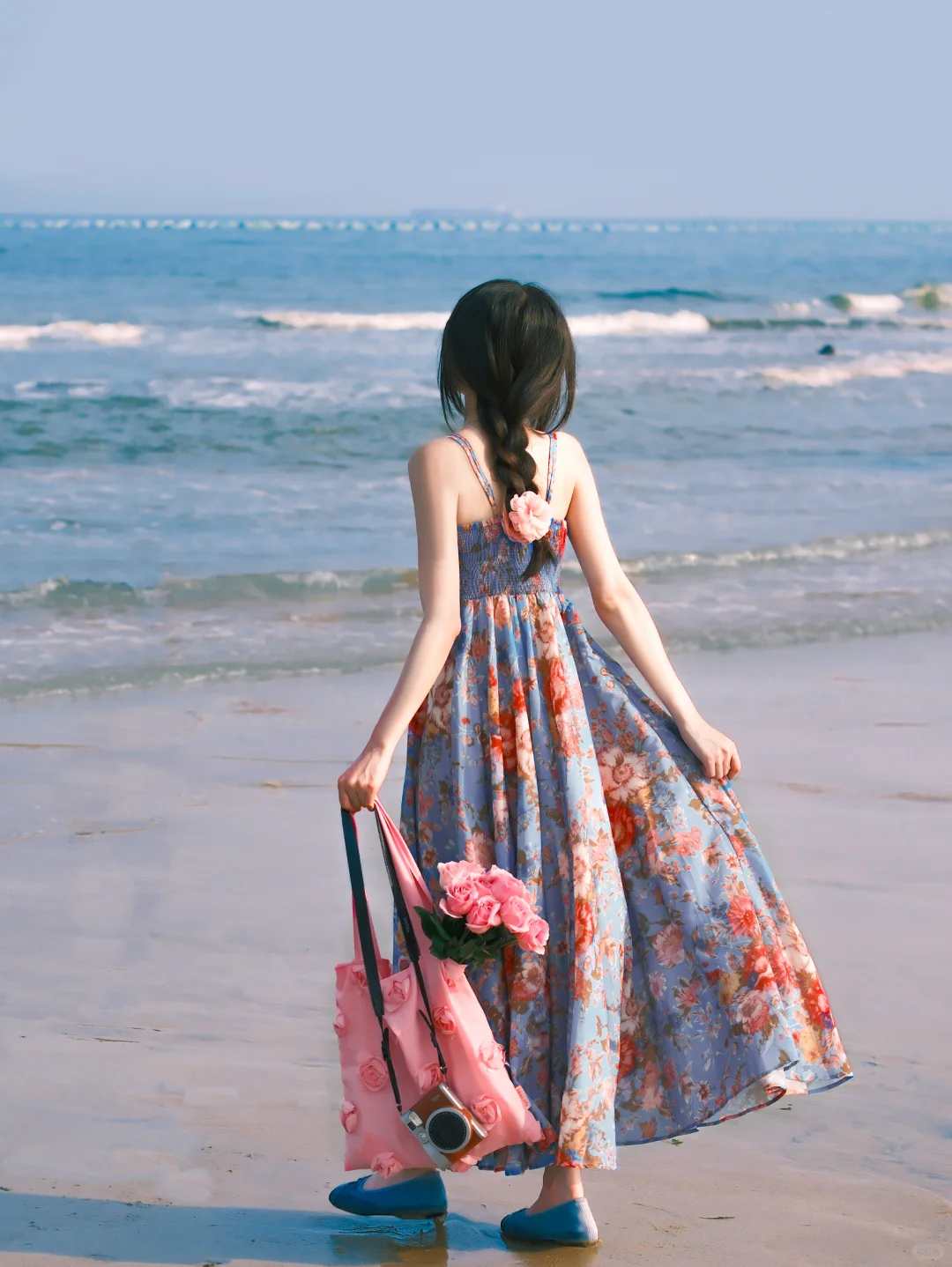 海边拍照 电影感氛围 ｜漫步蓝调时刻?️