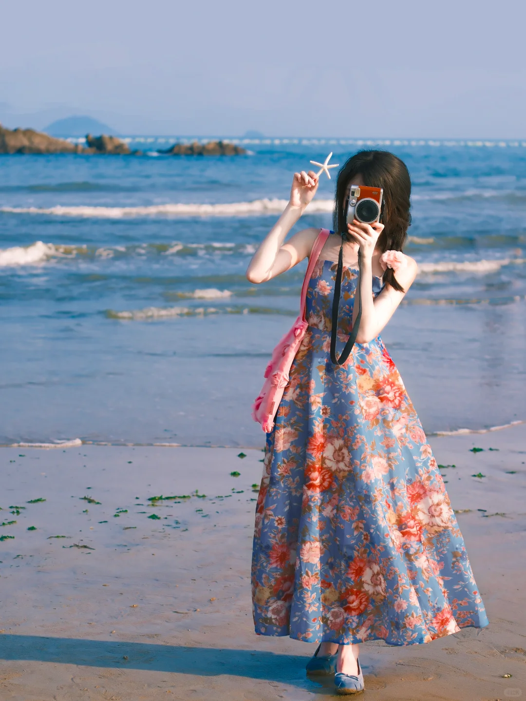 海边拍照 电影感氛围 ｜漫步蓝调时刻?️