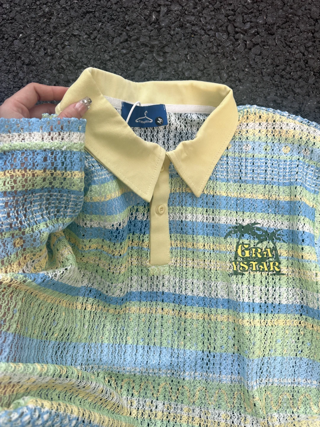 ?夏日Cozyfit |清爽海岛风椰树镂空polo衫