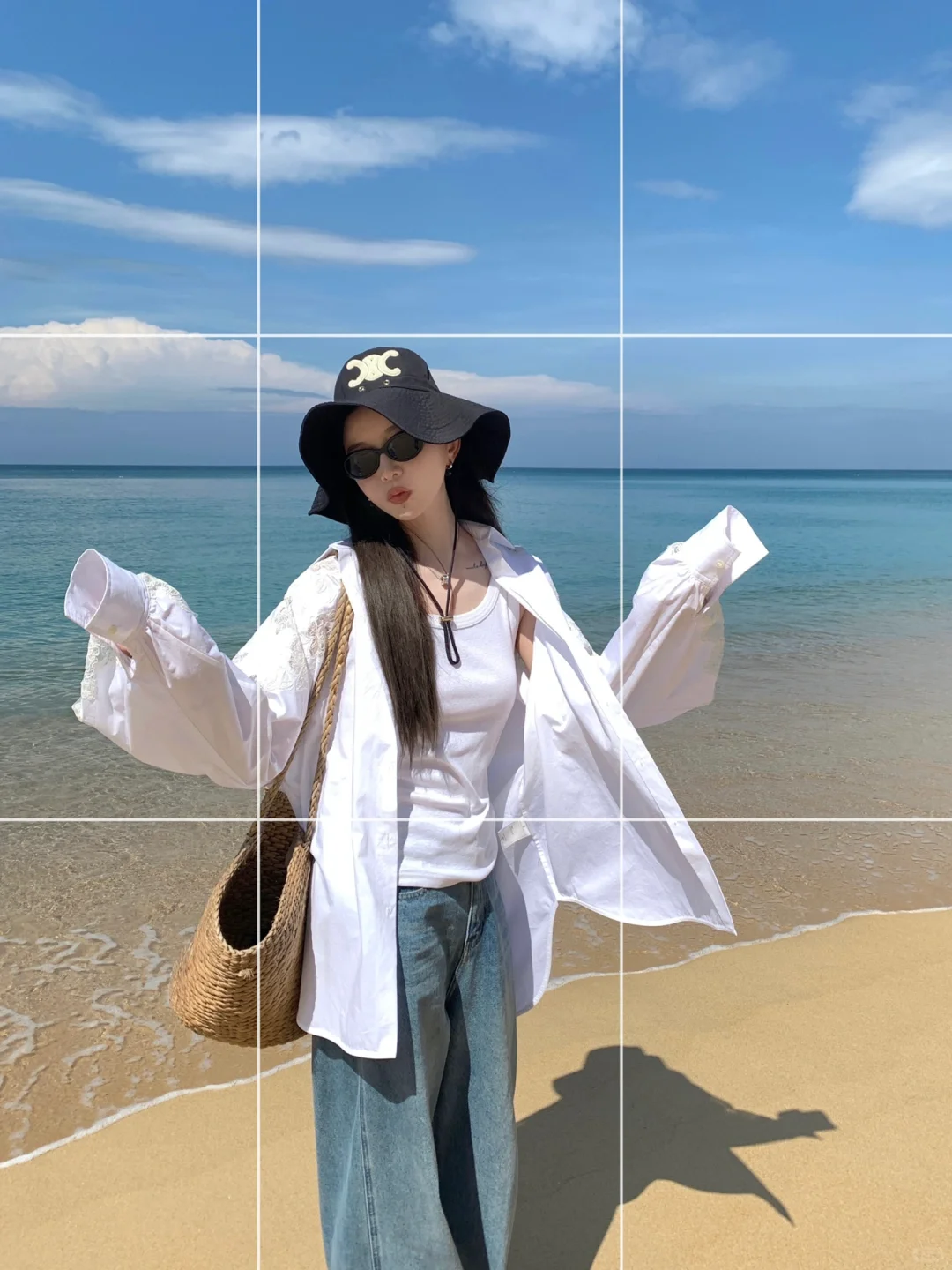 存一些海边生命力拍照姿势?旅游度假码住！