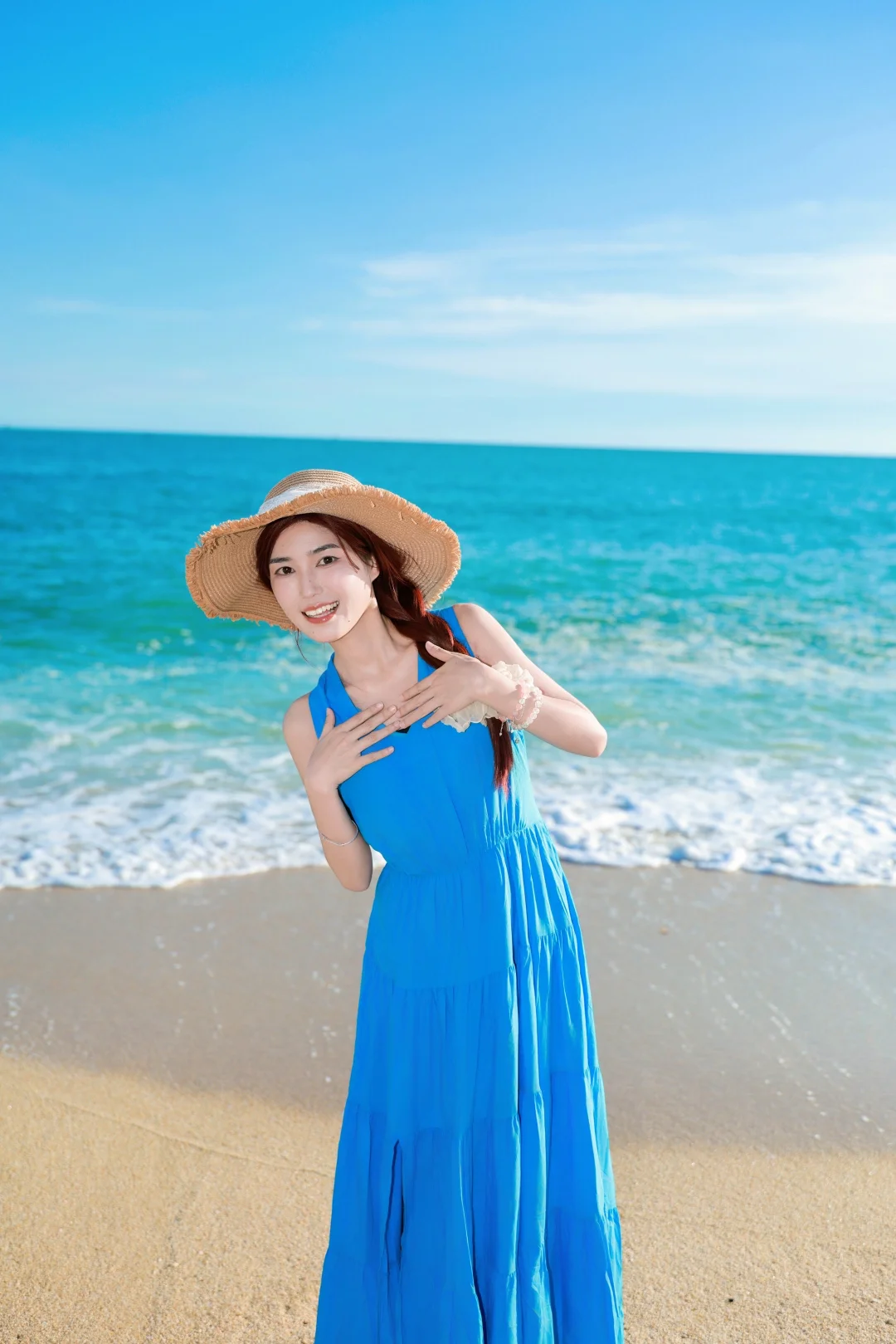 海边拍照姿势艾特你闺蜜来学