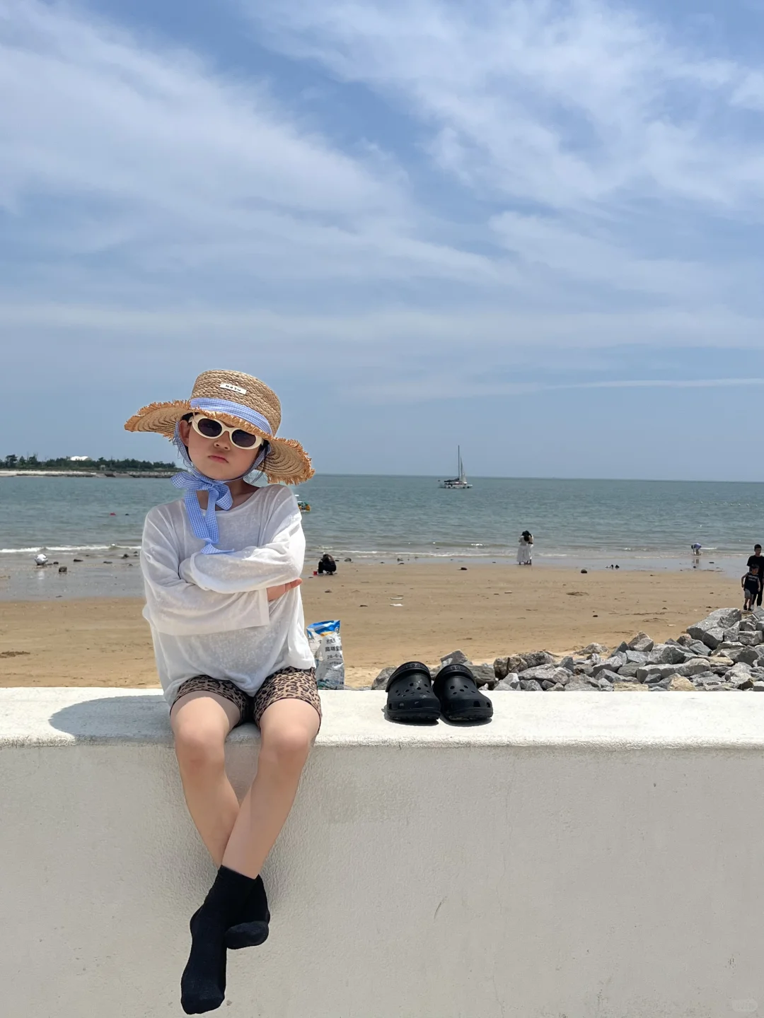 live 图 看小孩姐如何在日照海边拍照