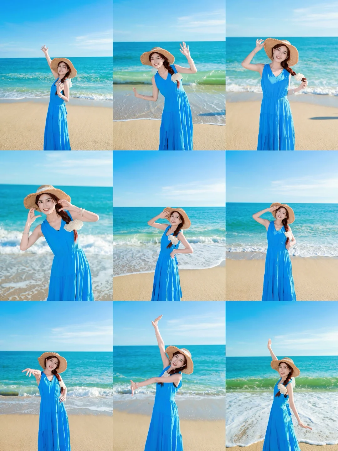 海边拍照姿势艾特你闺蜜来学