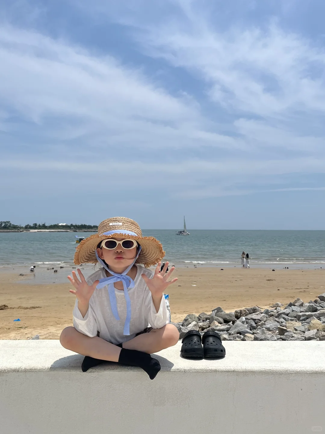 live 图 看小孩姐如何在日照海边拍照