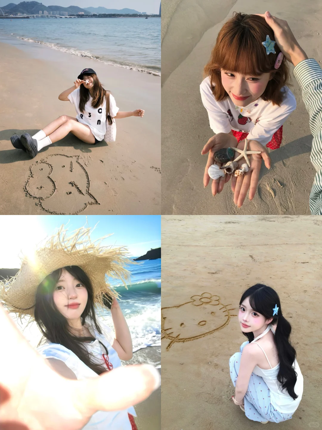 提前预习一些海边拍照姿势?