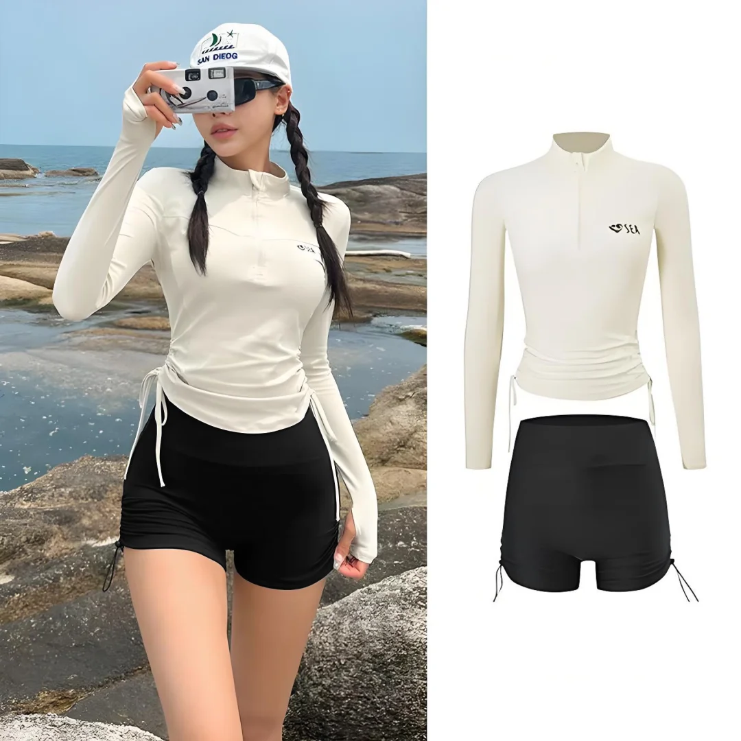 夏天想去海边玩又怕晒黑?试试防晒泳衣吧