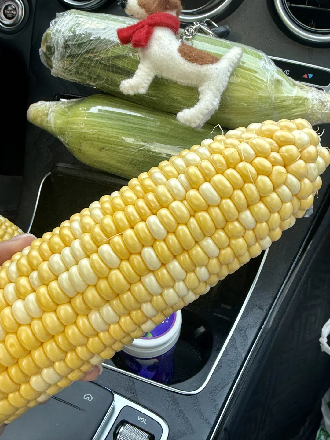 水果玉米展销会卖你7块一根，我9.7r发你三斤