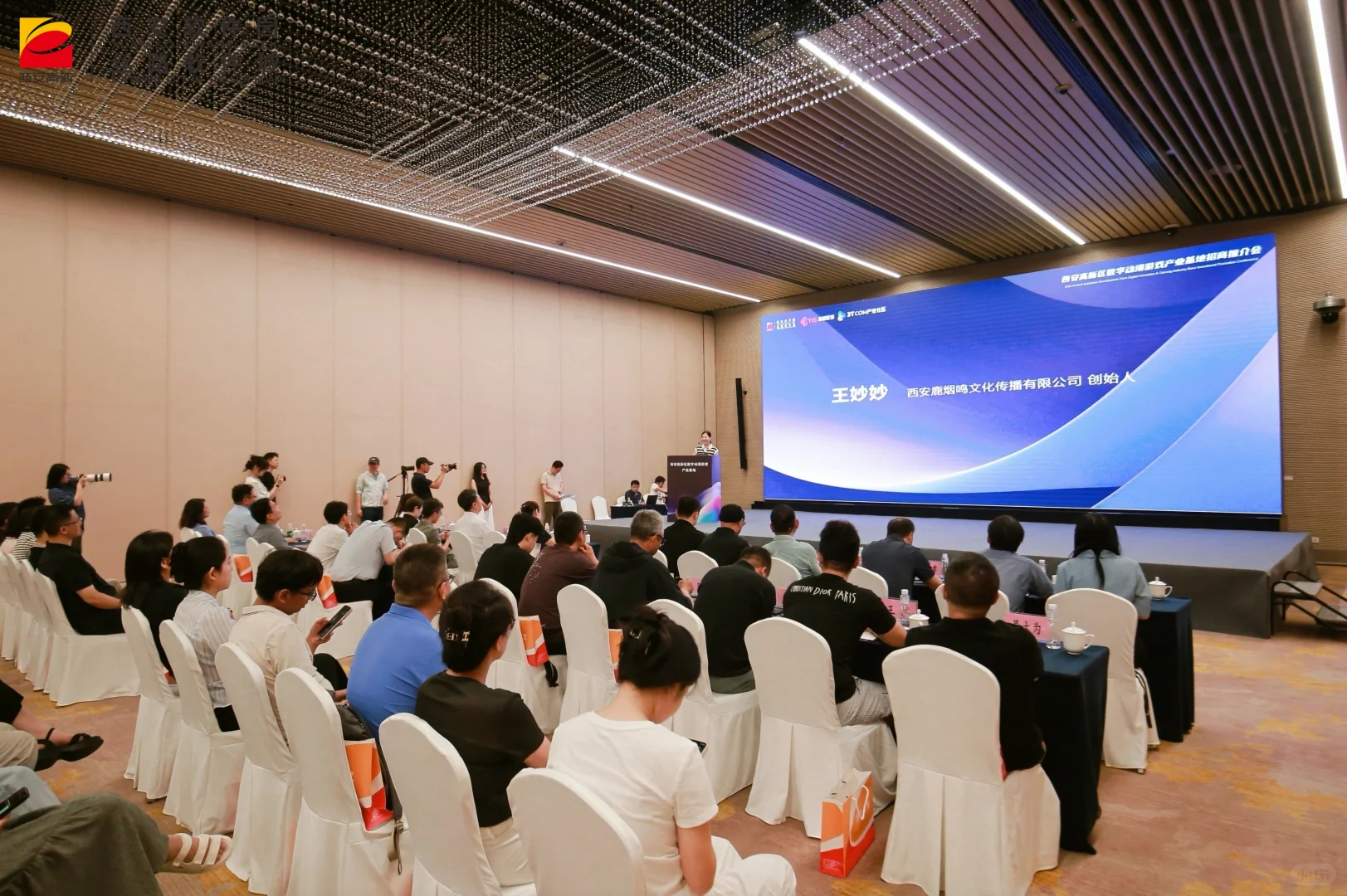 会议进行中-数字动漫游戏招商推介会