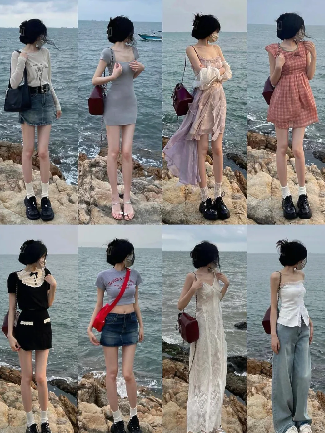 海边度假穿搭、海边氛围感穿搭