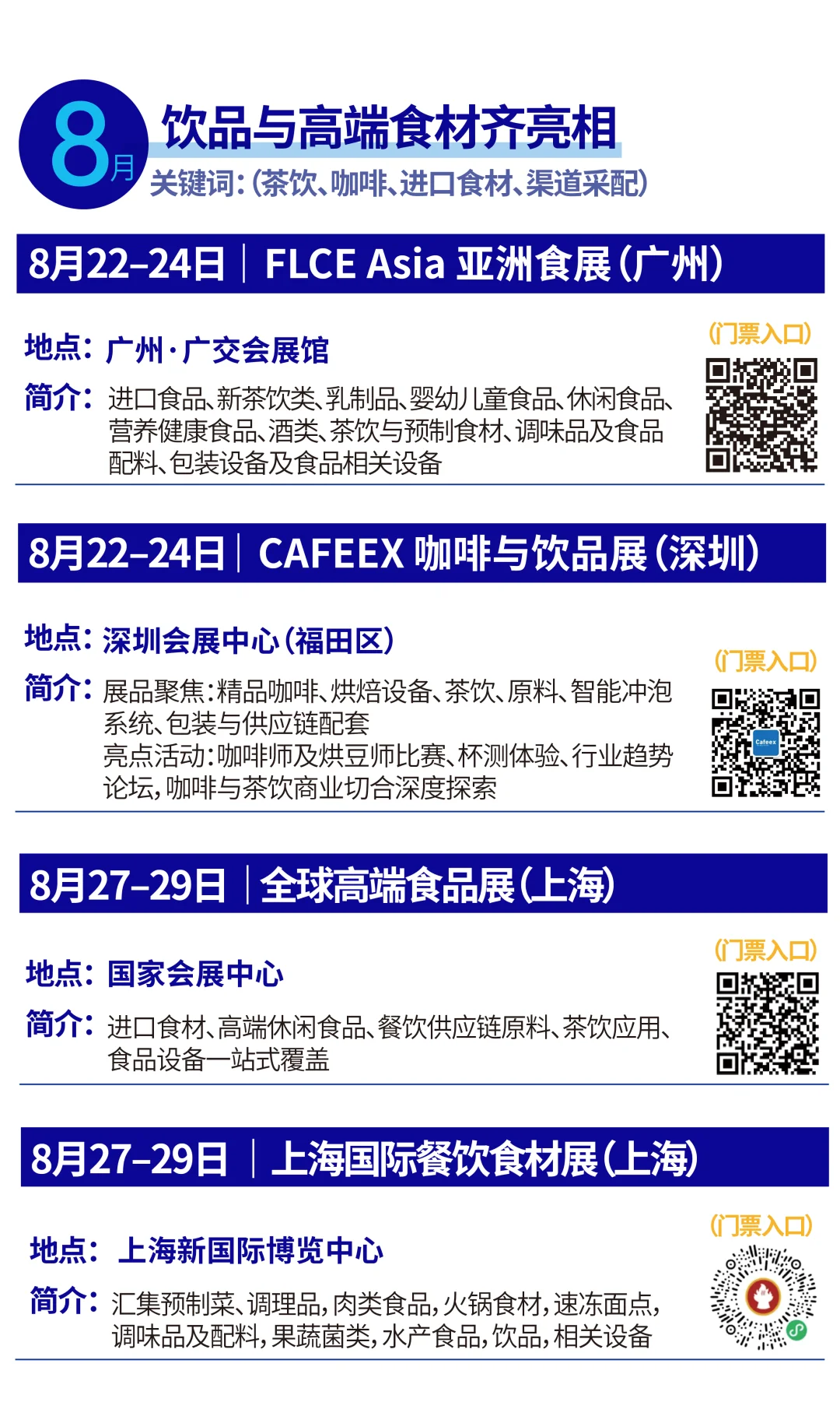别错过，2025下半年食品饮品行业展都在这了