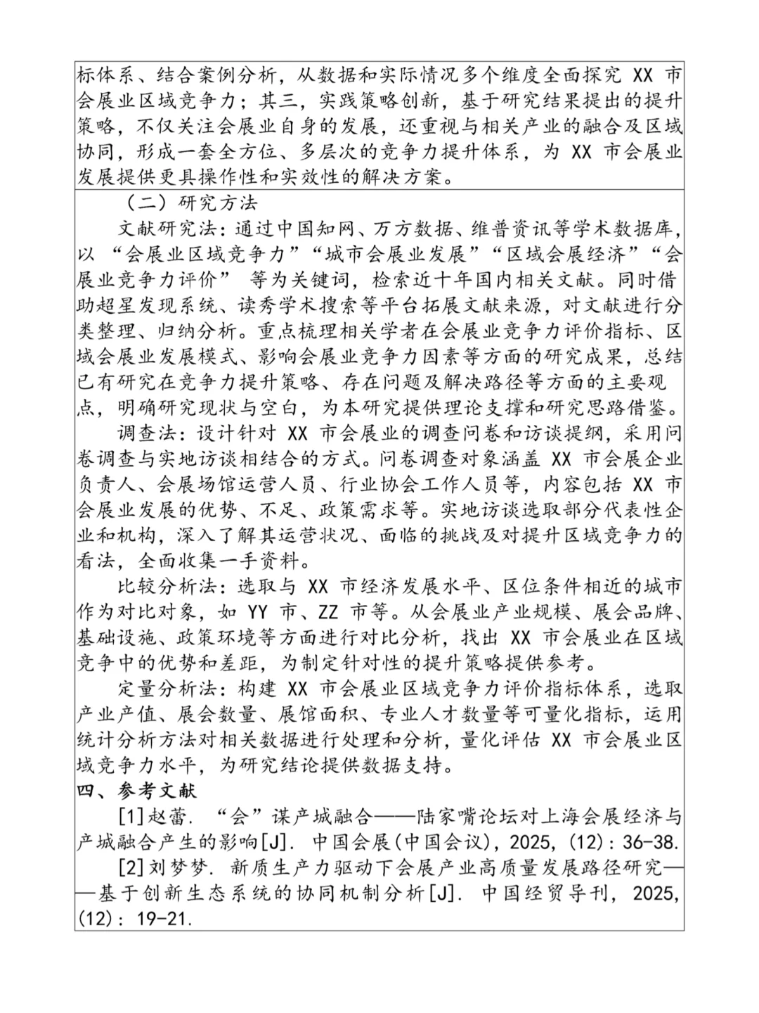 会展经济与管理专业开题报告，直接抄模板✨