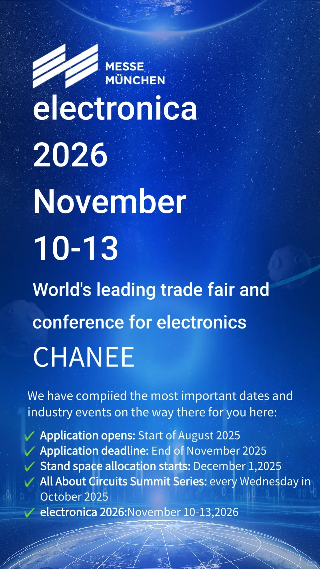 2026德国慕尼黑电子元器件展开始报名啦！！