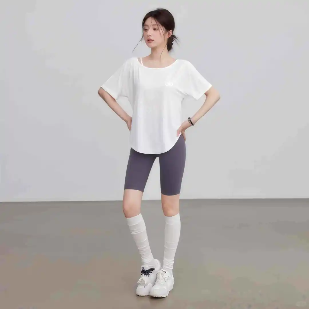 AIo 2025新款瑜伽服短袖罩衫 高级感健身穿搭