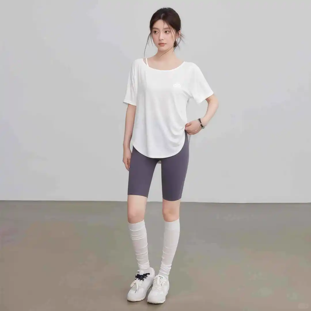 AIo 2025新款瑜伽服短袖罩衫 高级感健身穿搭