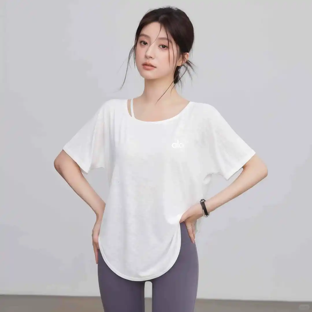 AIo 2025新款瑜伽服短袖罩衫 高级感健身穿搭
