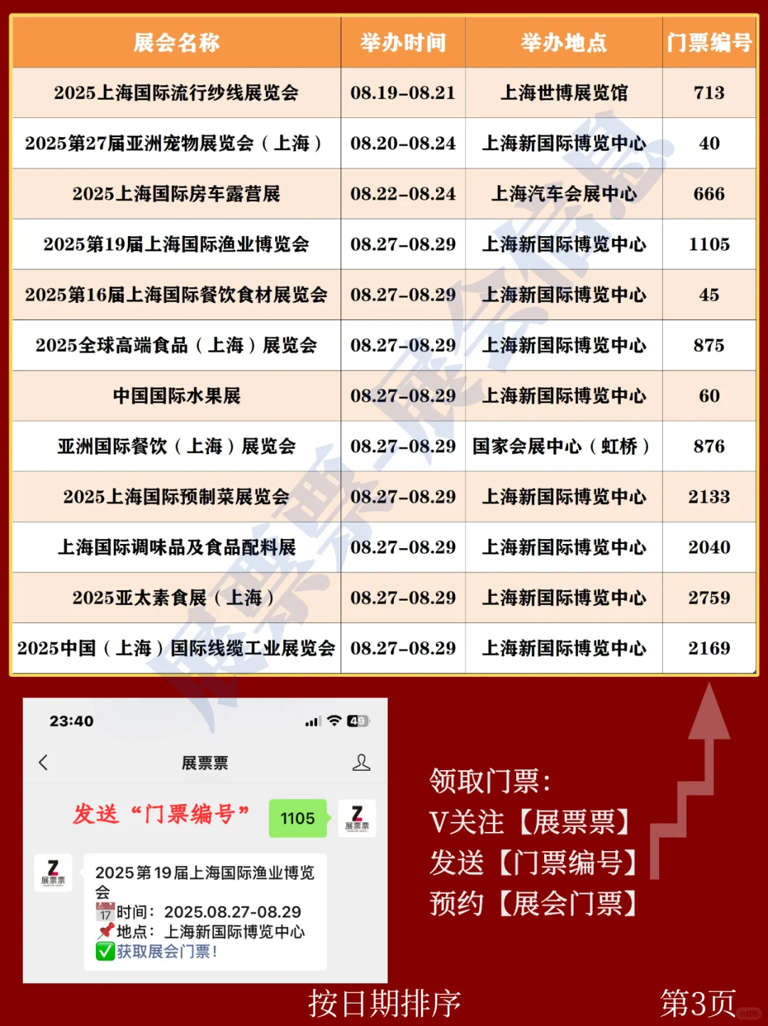 上海展会 | 2025年8月展览排期表（共40场）